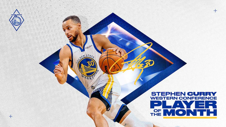 Stephen Curry named Western Conference player of the month
