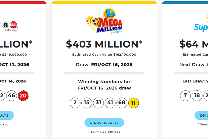 CA Lottery jackpots exceed $1B